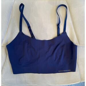 Lucky Brand Blue Women's Seamless Bralette Sports Lounge Bra Size S